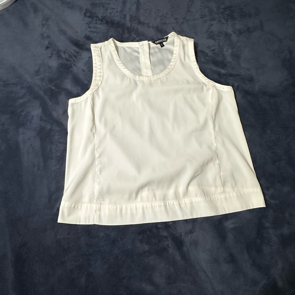 Express Ivory Sleeveless Top
